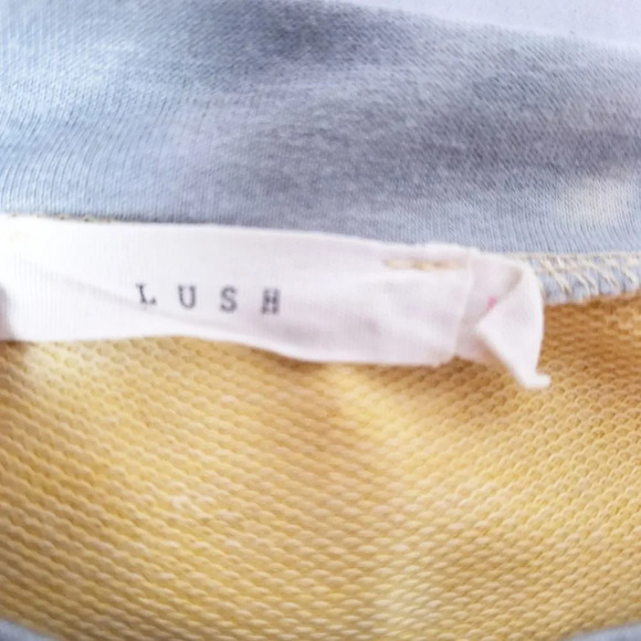 LUSH Tie Dye Smiley Face Long‎ Sleeve Crew Neck Pullover Sweatshirt Top Large - Picture 9 of 11